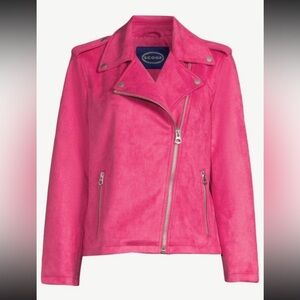 Pink moto jacket